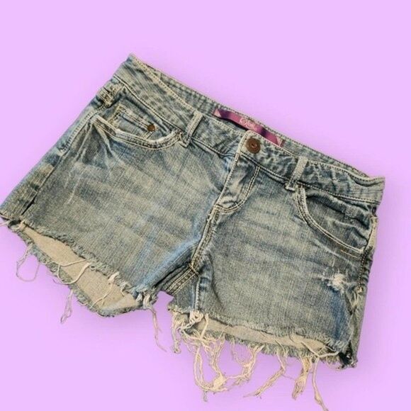 PINK Y2K Cut Off Vintage Daisy Duke Shorts - Size 3 JR's - Picture 2 of 9